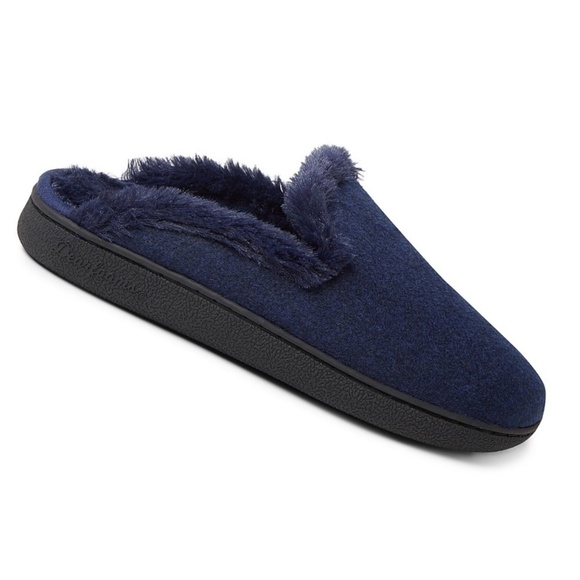 DEARFOAMS Mule Slippers Shoes Peacoat Blue Memory Foam Footbed Indoor Outdoor - Picture 3 of 8